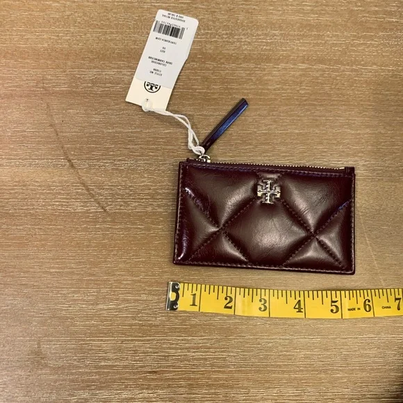 Tory Burch Dark Carmine Card Holder - Picture 6 of 7